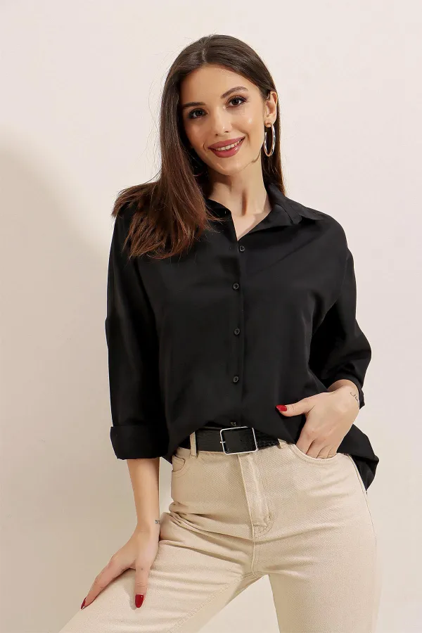 Chemise longue basique oversize