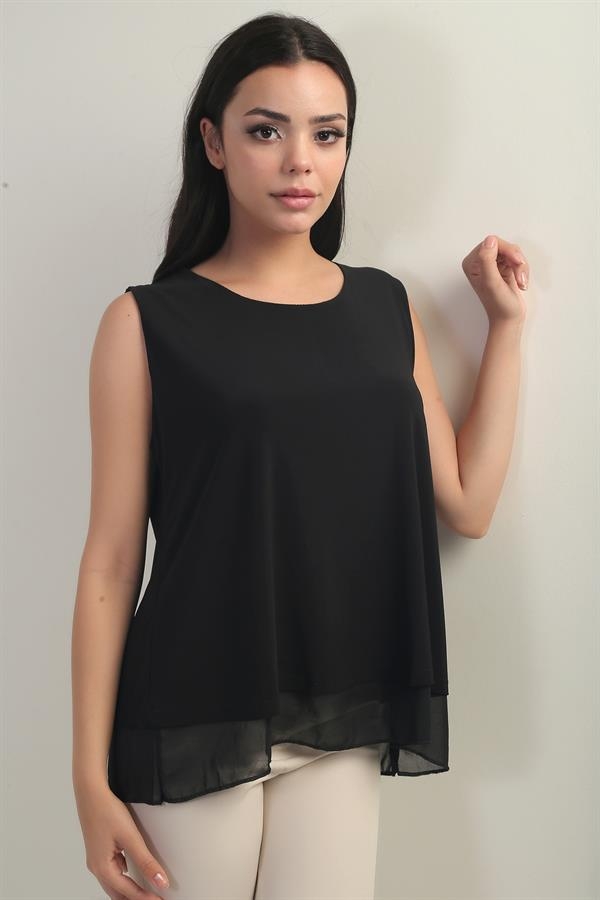 Women's Double Layered Chiffon Sandy Blouse