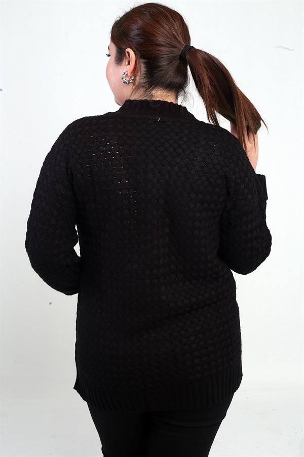 Gilet tunique à poches en maille panier pour femme