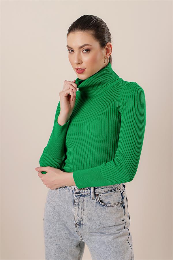Turtleneck Lycra Acrylic Knit Sweater