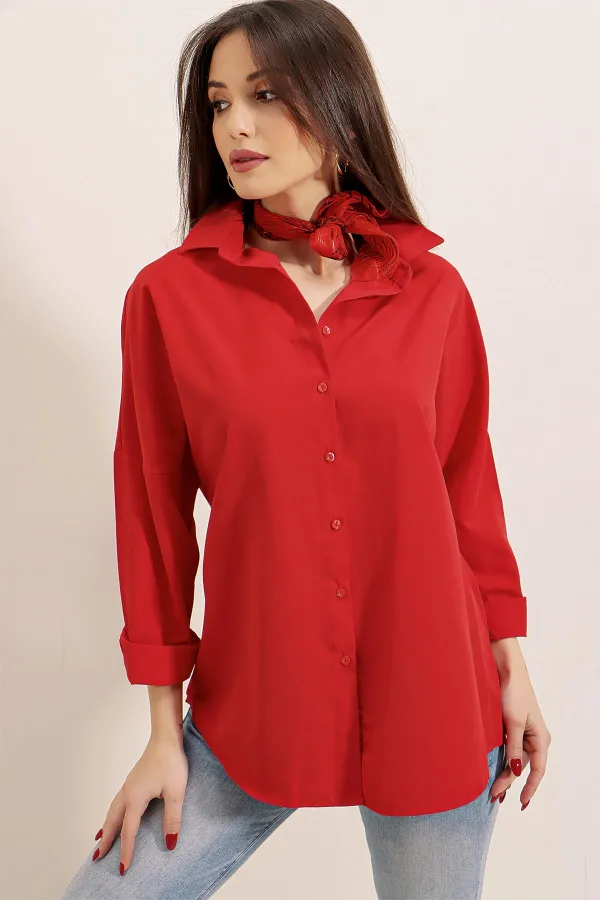 Oversize Long Basic Shirt