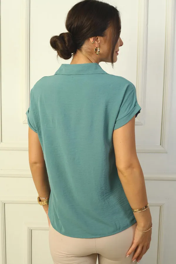 Chemisier Ayrobin à col polo et manches doubles