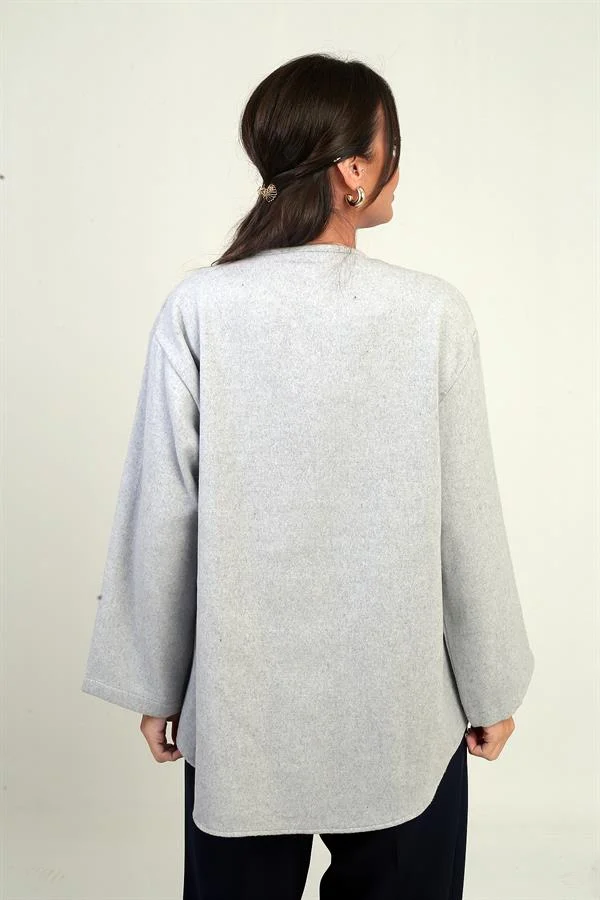 Gilet en cachemire 3 fils pour femme avec devant en dentelle