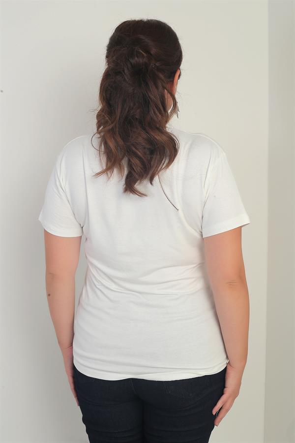 Women's V-Neck Lycra Plus Size Blouse