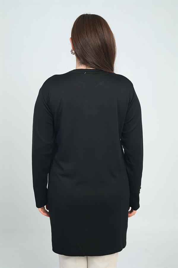 Women's Front Side Braided Plus Size Cold Yarn Tunic Blouse