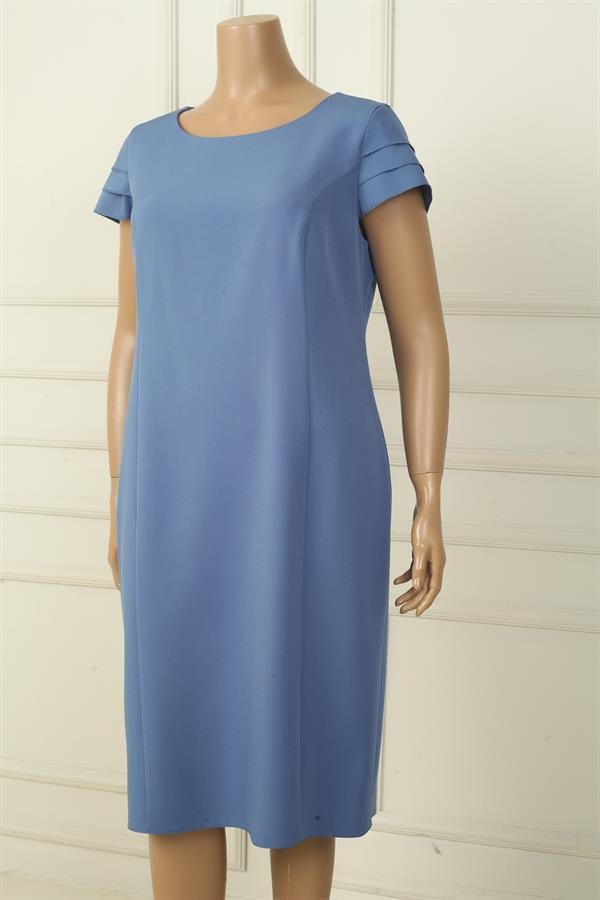 Robe courte en crêpe BB doublée à manches demi-lune à 3 couches pour femme