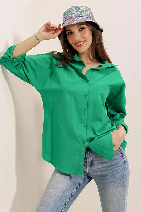 Chemise basique longue oversize