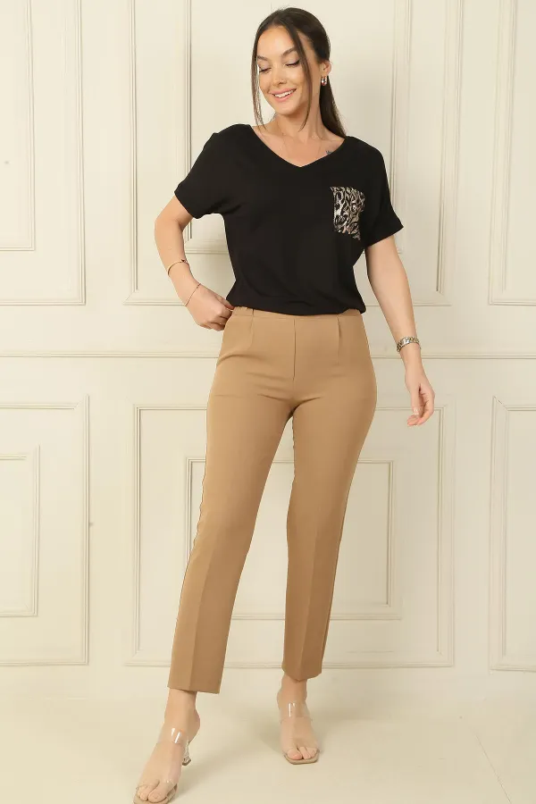 Pantalon à double poche et taille élastique