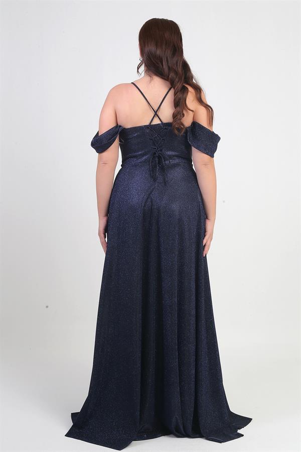 Robe à paillettes grande taille pour femme, à bretelles, laçage au dos, buste drapé, doublée et à armatures.