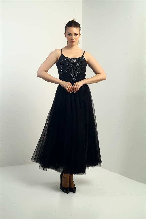 Women's Elastic Waist Lined Tulle Skirt