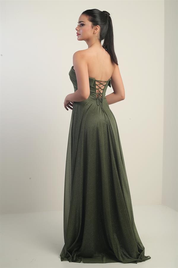 Robe longue en tulle pour femme avec doublure à col éponge et paillettes