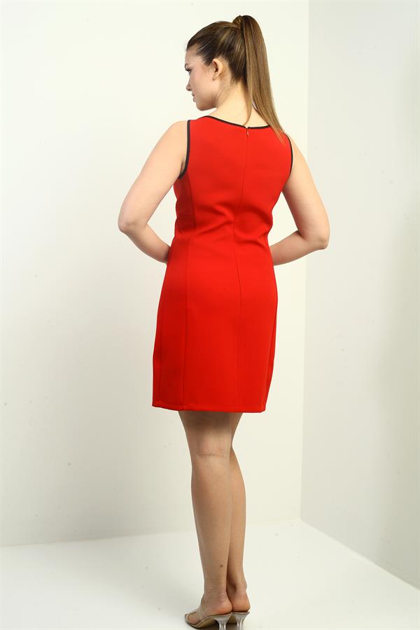 Women's Short Dress with Self-Interfacing and Bow Detail