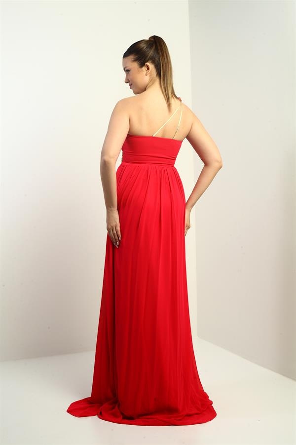 Robe longue asymétrique en mousseline pour femme, avec doublure tissée sur le devant