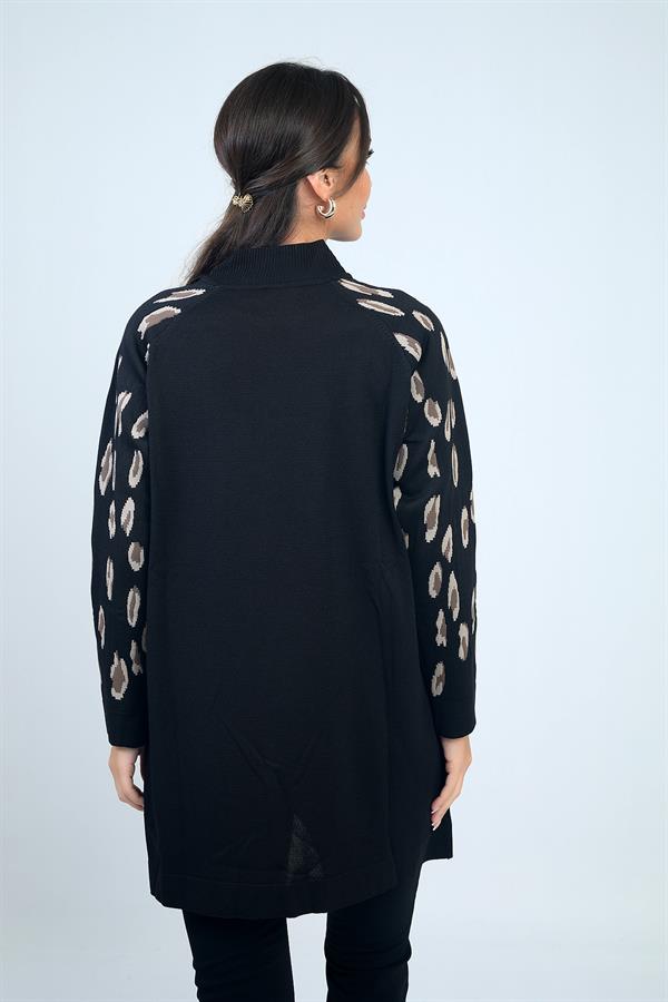 Women's Sleeve Patterned Turtleneck Tunic
