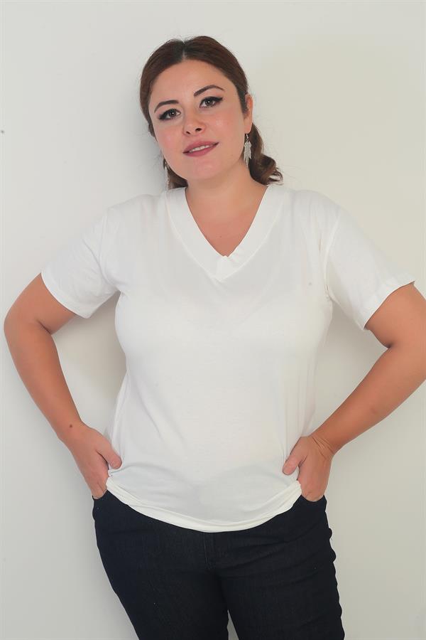 Women's V-Neck Lycra Plus Size Blouse