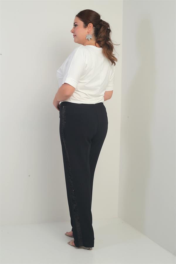 Culotte BB pour femme avec taille élastique et bordure latérale à paillettes