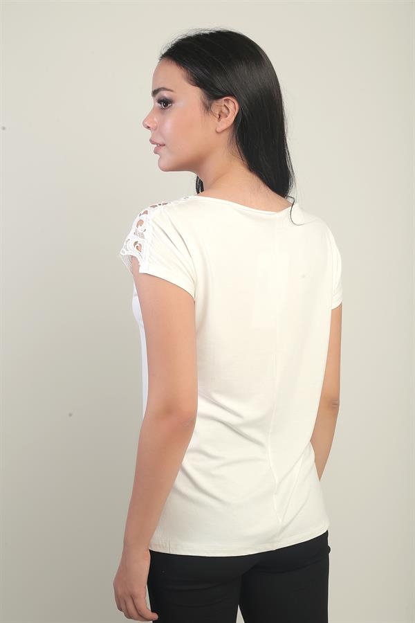 Lace Boat Neck Blouse