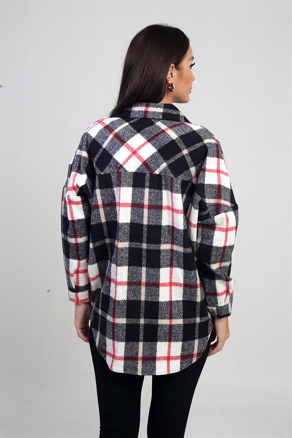 Chemise à carreaux pour femme avec poches