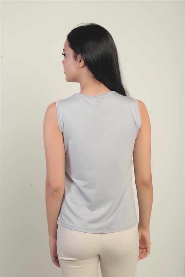 Women's V-Neck Sleeveless Lycra Blouse