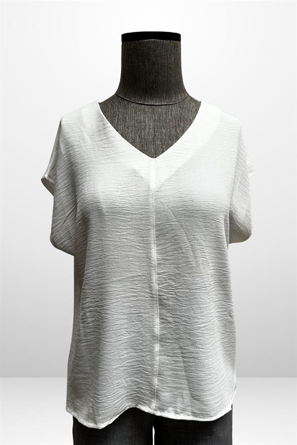 Kadın V Yaka Ayrobin Bluz