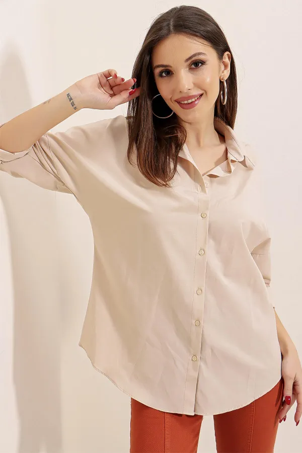 Oversize Long Basic Shirt