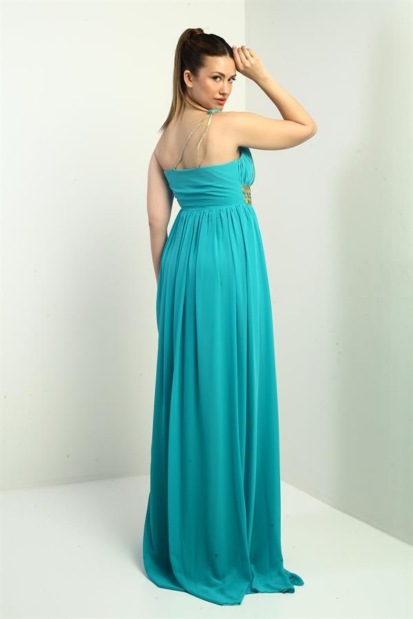 Robe longue asymétrique en mousseline pour femme, avec doublure tissée sur le devant