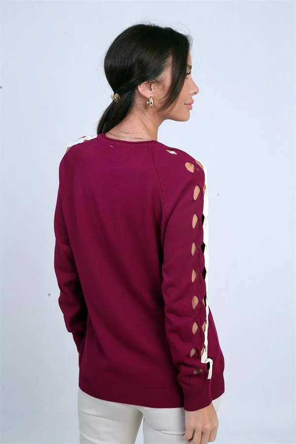 Chemisier rayé à manches longues pour femme