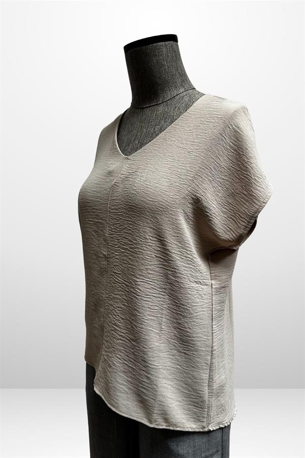 Kadın V Yaka Ayrobin Bluz