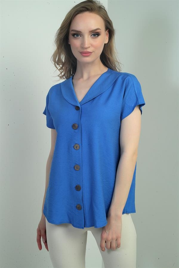 Chemise oversize à col châle pour femme