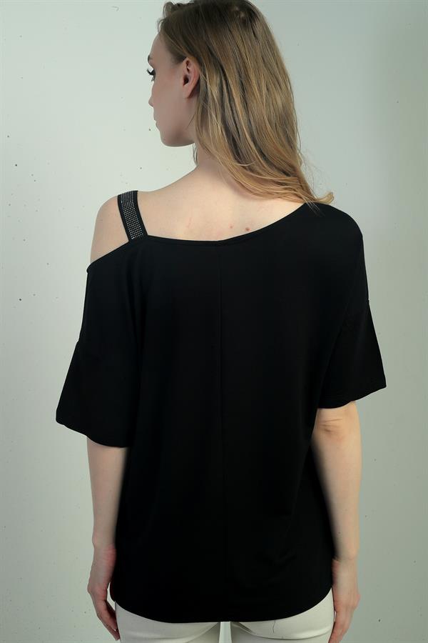 Women's Stone Print One-Shoulder Blouse