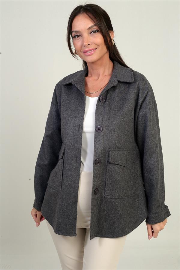 Chemise à poches boutonnées pour femme