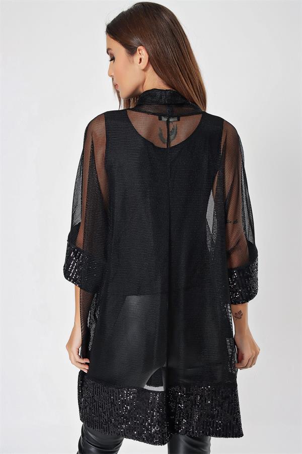 Sequin Detail Mesh Two-Piece Set