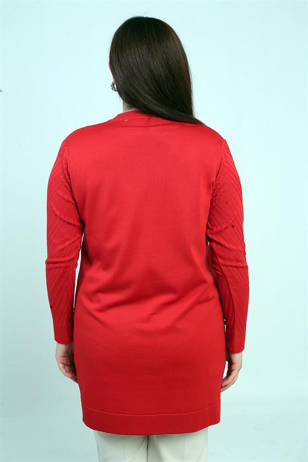 Blouse tunique grande taille à col rond pour femme