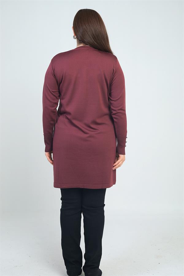 Tunique grande taille pour femme, ornée d'une tresse sur le devant, en fil froid.