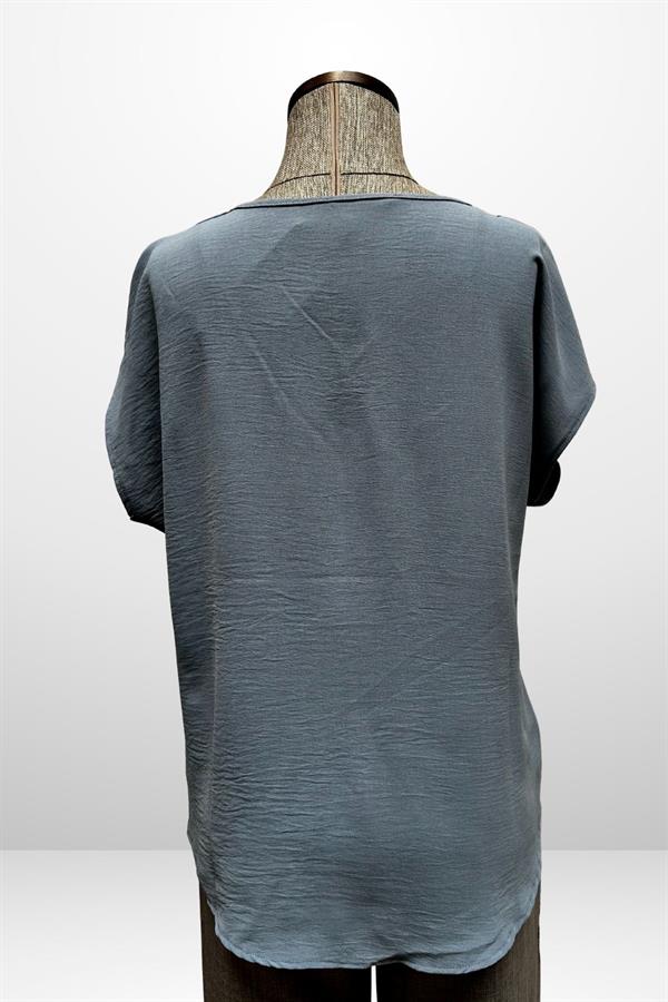 Kadın V Yaka Ayrobin Bluz