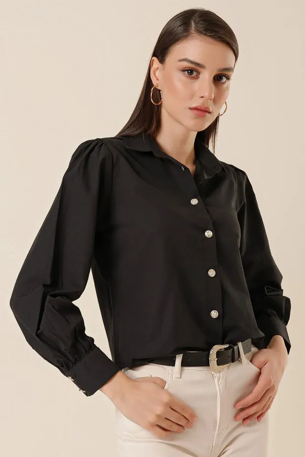 Metal Button Detailed Shirt