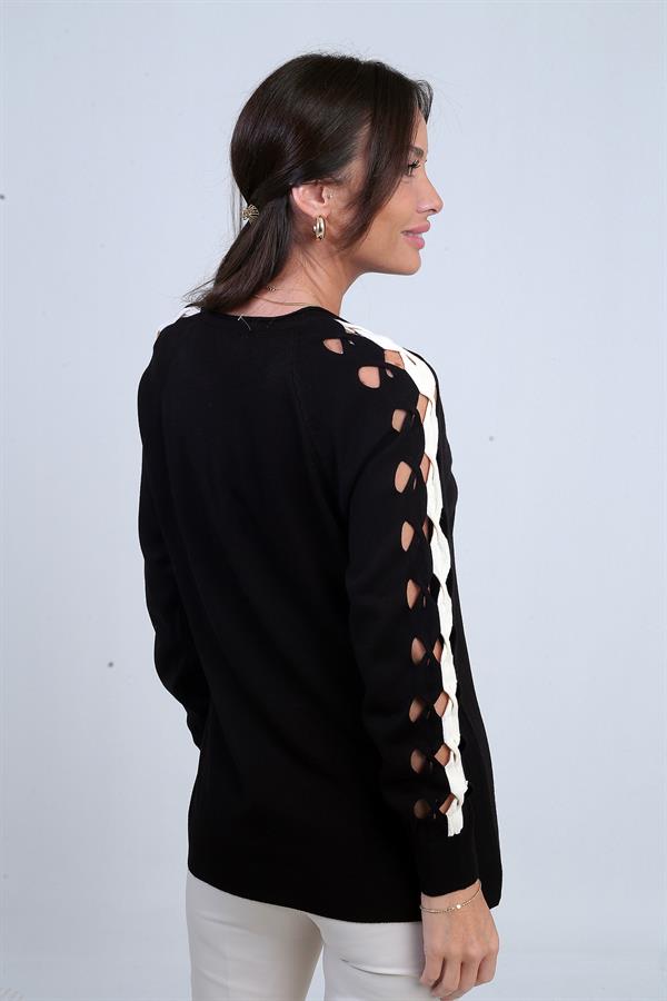 Chemisier rayé à manches longues pour femme