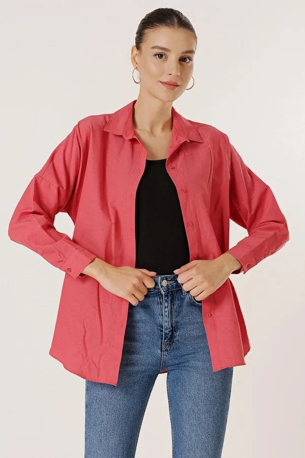 Chemise longue basique oversize