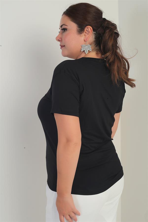 Women's V-Neck Lycra Plus Size Blouse