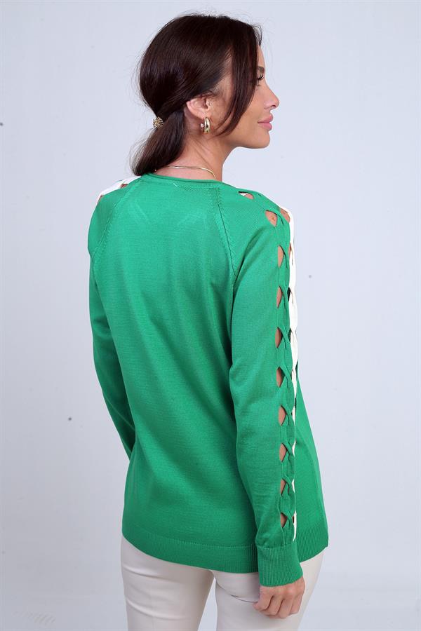 Chemisier rayé à manches longues pour femme