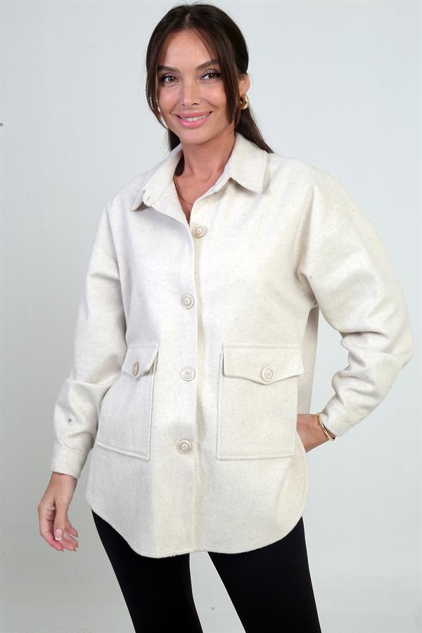 Chemise à poches boutonnées pour femme