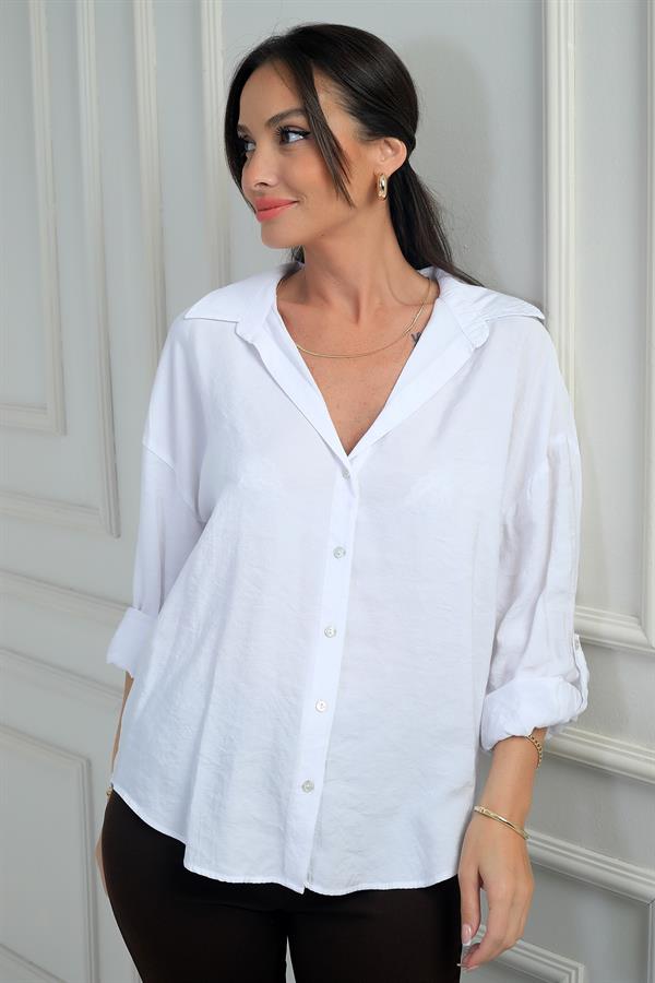 Women's Fold-Up Sleeve Lyocell Shirt
