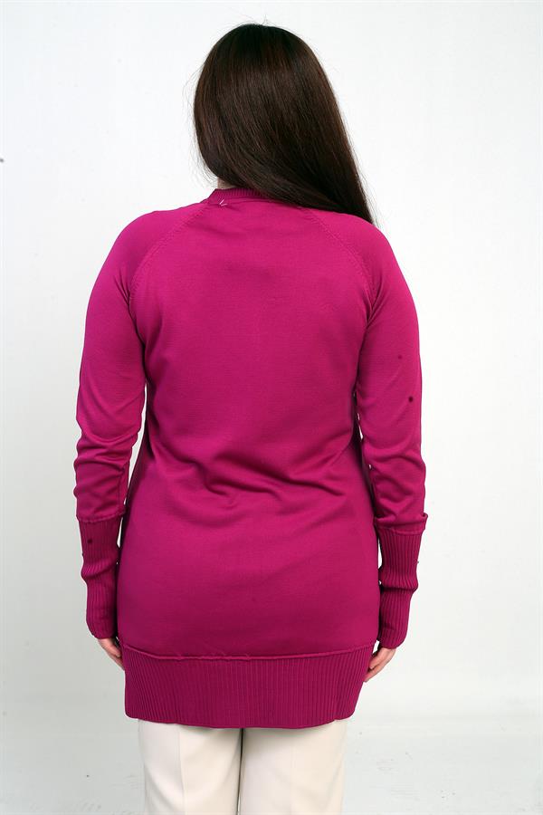 Blouse tunique grande taille pour femme en fil froid avec manches boutonnées