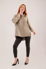 Salaş Kesim Cepli Toptan Haki Gömlek