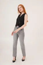 V-Neck Buttoned Triangle Cut Wholesale Black Vest