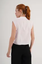 Kolsuz Model Pembe Çizgili Toptan Gömlek