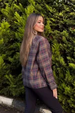 Ekose Desen Çıtçıt Kapamalı Toptan Trençkot