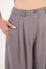 Piliseli Çift Cepli Salaş Toptan Vizon Pantolon