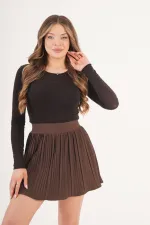 Jupe-short doublée avec taille élastique, en vente en gros