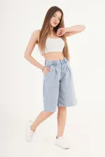 Jeans taille haute bleus en gros